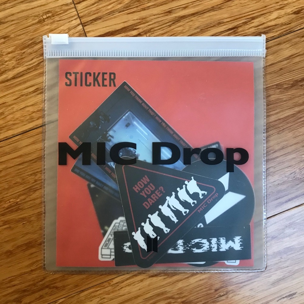BTS Pop Up Mic Drop Sticker Set